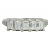 Platinum 1.06 ct Natural Asscher VS Diamond Ring