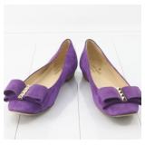 Kate Spade Suede Purple Ribbon Pumps Size 5 1/2