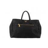 PRADA Black Nylon Designer Hand Bag