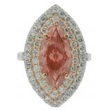 Marquise 5.29 ct Vivid Pink VS Lab Diamond Ring