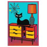 Atomic Cat on Chest Canvas II LTD EDT by Pop Ave