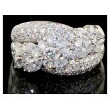 Platinum 2.81 ct Natural Fancy Cut Diamond Ring
