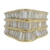 18k Gold 3.10 ct Natural Brilliant Diamond Ring