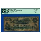 1863 $5 Bank of Pontiac Obsolete Note