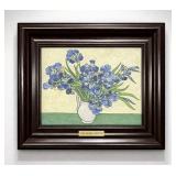 Irises In Vase Hand Painted Framed by Van Gogh LTD