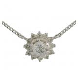 Platinum 1/2 ct Natural Round Diamond Necklace