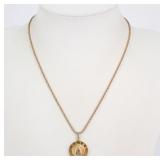 Celine Star Ball Gold Tone Pendant Necklace