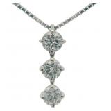 Platinum 1/2 ct Natural Round Diamond Necklace