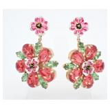Dolce & Gabbana Flower Crystal Drop Earrings