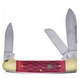 Hen & Rooster Red Pick Bone Gunboat Knife