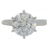 14kt Gold 2.80 ct Round Lab Diamond Solitaire Ring