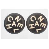Chanel Vintage Logo Clip-on Earrings