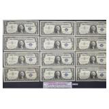 1957 Blue Seal $1 Silver Certificate Lot