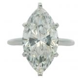 14kt Gold 4.55 ct Marquise VS Lab Diamond Ring