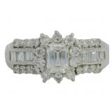 Platinum 4/5 ct Natural VVS Diamond Ring