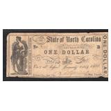 1861 North Carolina $1 Bank Note