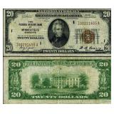 1870 $20 Minneapolis Federal Reserve Bank Note