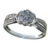 Antique Style Diamond Cluster Ring