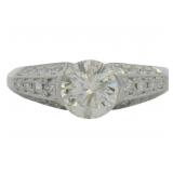 Platinum 1.48 ct Natural Round Diamond Ring
