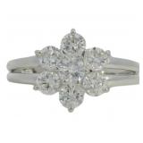 Platinum 1.04 ct Natural Brilliant Diamond Ring