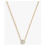 10kt Gold 1/5 ct 18' Diamond Solitaire Necklace