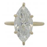 14kt Gold 4.15 ct Marquise VS Lab Diamond Ring