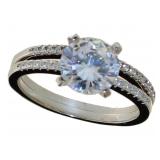 Round Brilliant 2.25 ct White Topaz Bridal Set