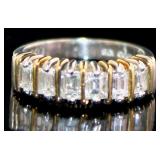 Platinum/18k Gold 1.00 ct Natural Diamond Ring