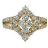 18k Gold 1.00 ct Natural Brilliant Diamond Ring