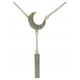 Brilliant 1.00 ct VS Diamond Crescent Moon Necklac