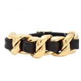 Chanel Gold Leather Bracelet