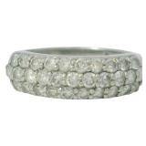 Platinum 1.00 ct Natural Brilliant Diamond Ring