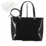 Christian Dior Black Leather 2 Way Shoulder Bag