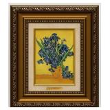 Irises In Vase Framed Keepsake by Studio Van Gogh