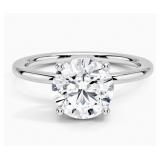 Platinum 3.00 ct Round Brilliant Lab Diamond Ring