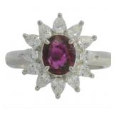 Platinum 1.68 ct Natural Ruby & VS Diamond Ring
