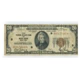 1929 $20 New York Federal Reserve Bank Note