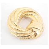 Burberry Signature Snake Skin Open Knot Brooch