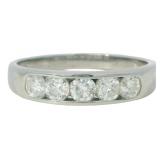 Platinum 1.00 ct Natural Brilliant Diamond Ring