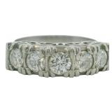 Platinum 1.00 ct Natural Brilliant Diamond Ring