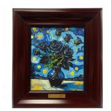 Black Roses II Hand Painted Frame Van Gogh Limited