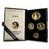 US Mint 1986-2025 Gold 4 pc Proof Set