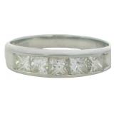 Platinum 1.00 ct Natural VS Princess Diamond Ring