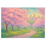 Central Park Cherry Blossom Canvas Studio Van Gogh