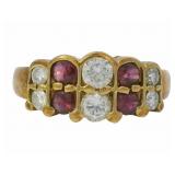 18kt Gold 1.14 ct  Natural Ruby & Diamond Ring