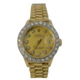 Rolex 18k Gold 69178 Lady President w/Diamond
