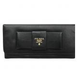 Prada Saffiano Leather Ribbon Long Wallet