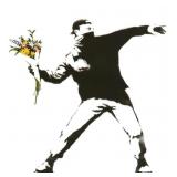 Flower Thrower Giclee Art Print by BANKSY