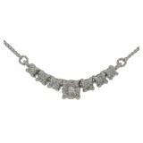 Platinum Natural Brilliant Diamond Necklace