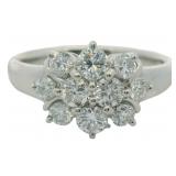 Platinum 1.00 ct Natural Brilliant Diamond Ring